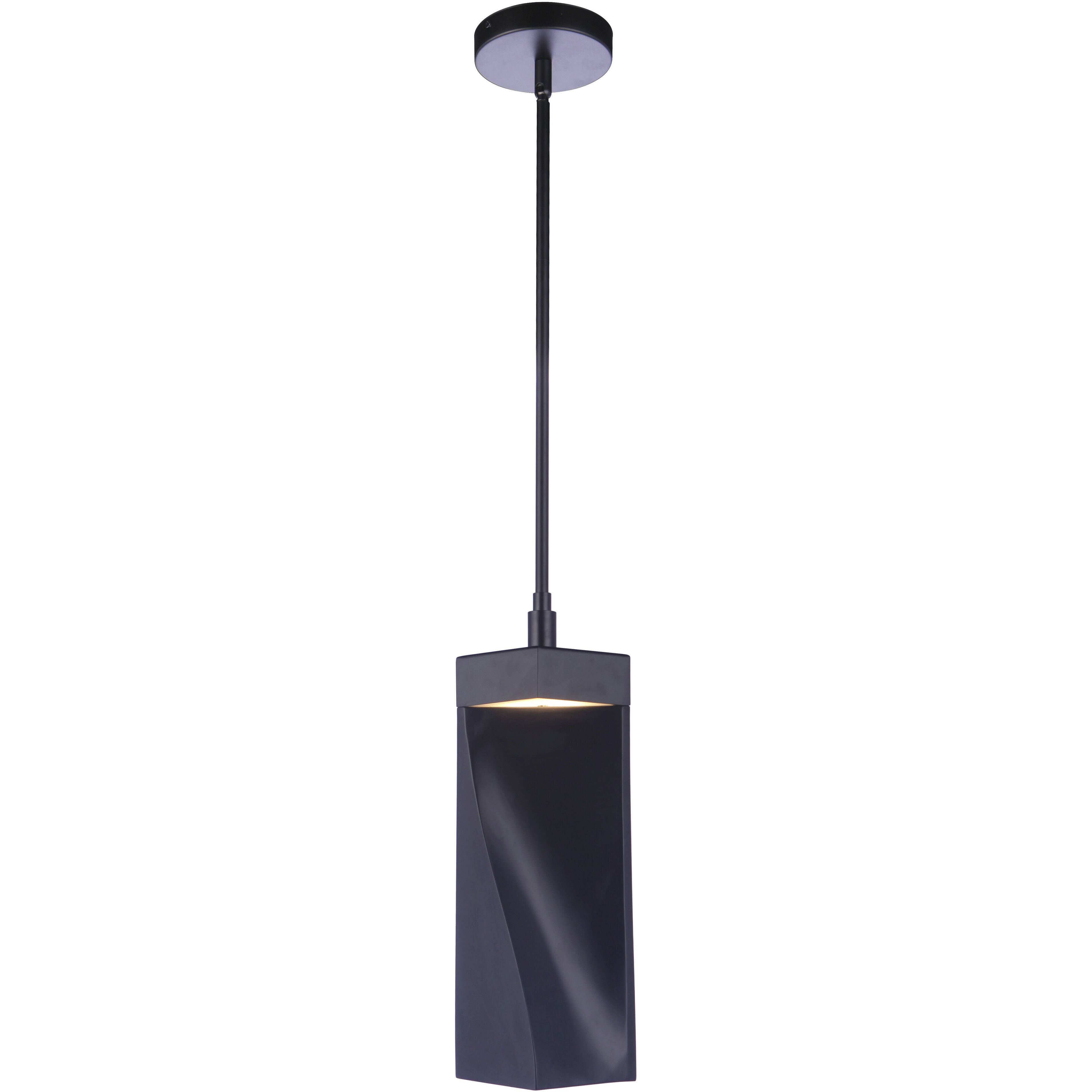 Drama LED 6 inch Flat Black Mini Pendant Ceiling Light