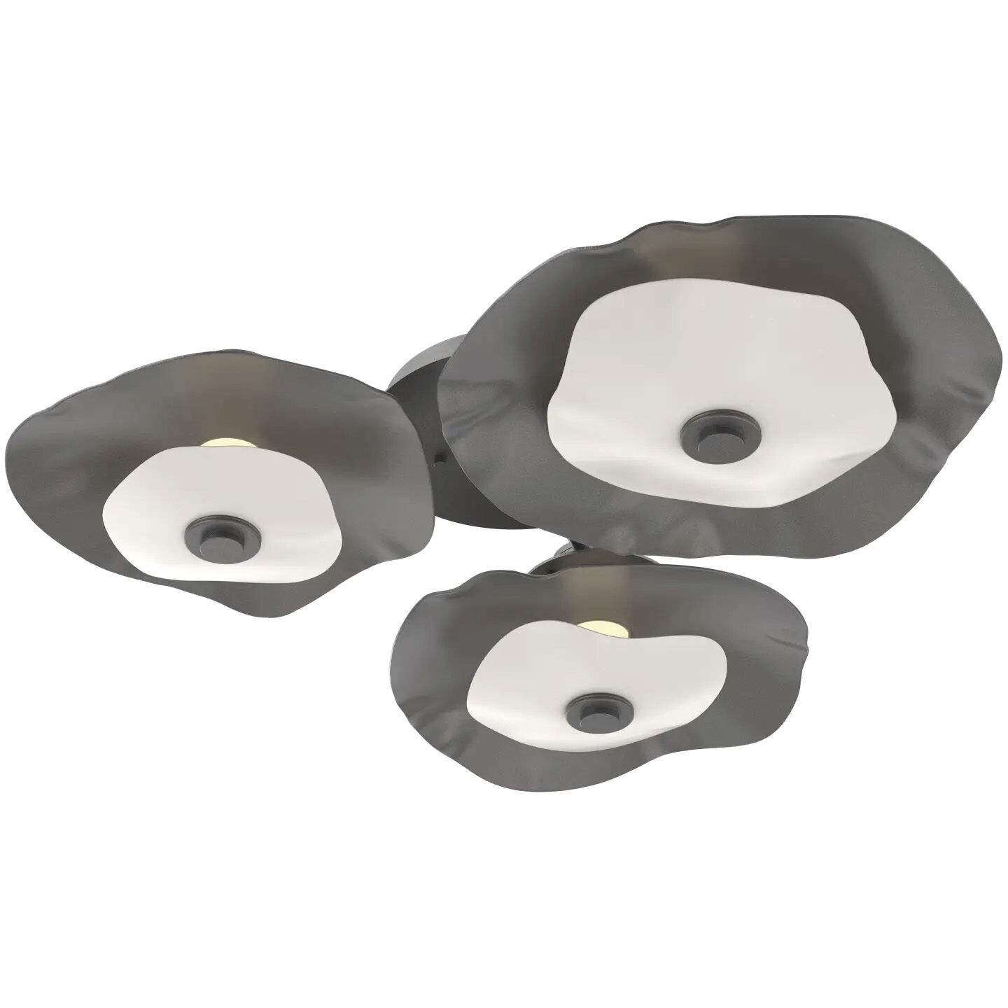 Cumulus LED 30 inch Burnished Bronze with Smoke Granite Glass Hub & Spoke Ceiling Light