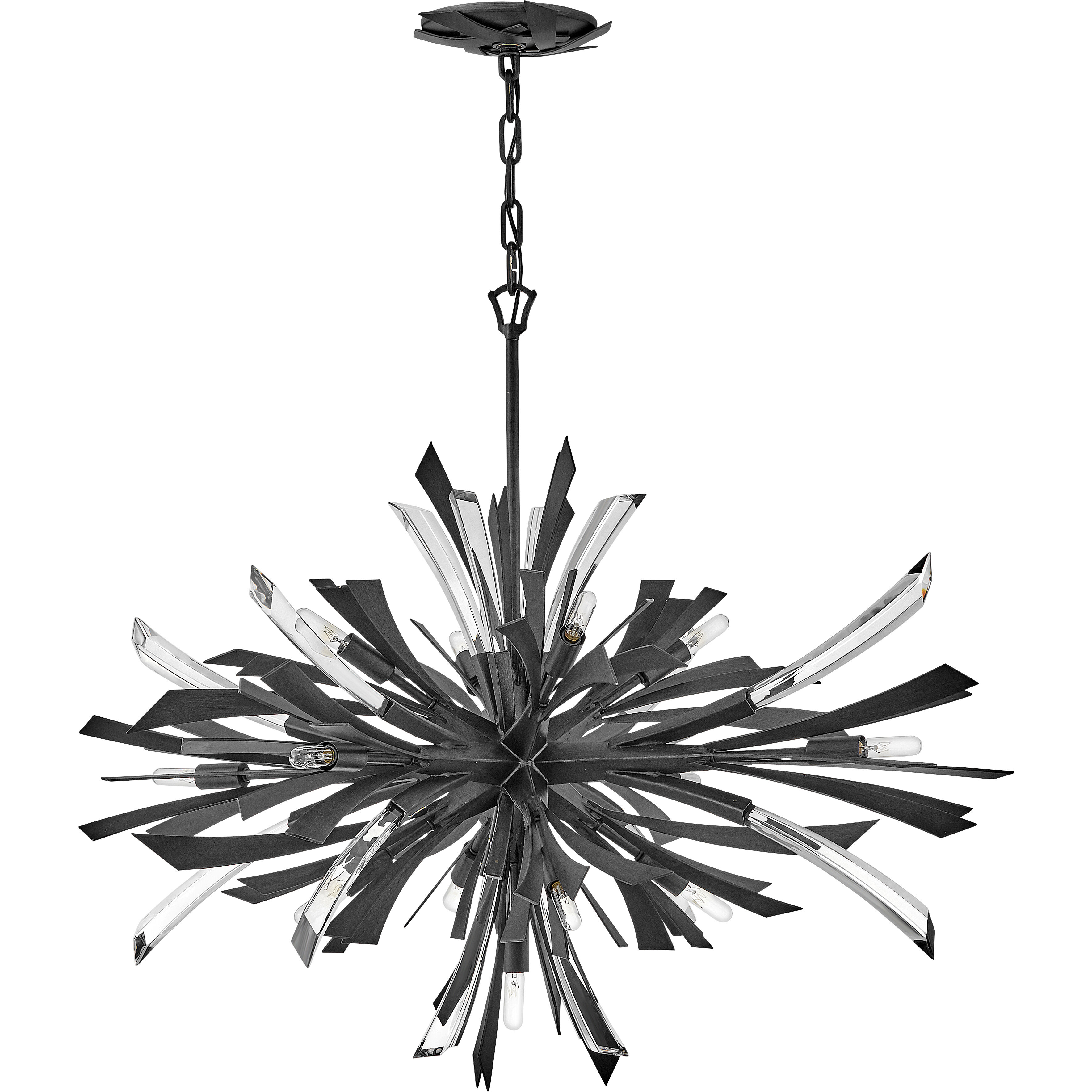 Vida LED 36 inch Brushed Graphite Chandelier Ceiling Light