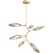 Rock Crystal LED 38.8 inch Gilded Brass Chandelier Ceiling Light in Chilled Bronze, 2700K LED, Modern Vine
