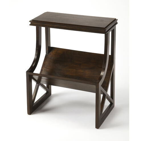 Pascal Dark Brown Wood Butler Loft Magazine Rack/Media Storage