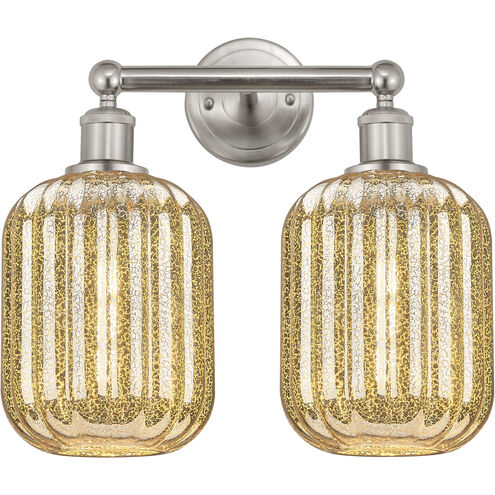 Edison Preston 2 Light 15.75 inch Brushed Satin Nickel Bath Vanity Light Wall Light in Mercury