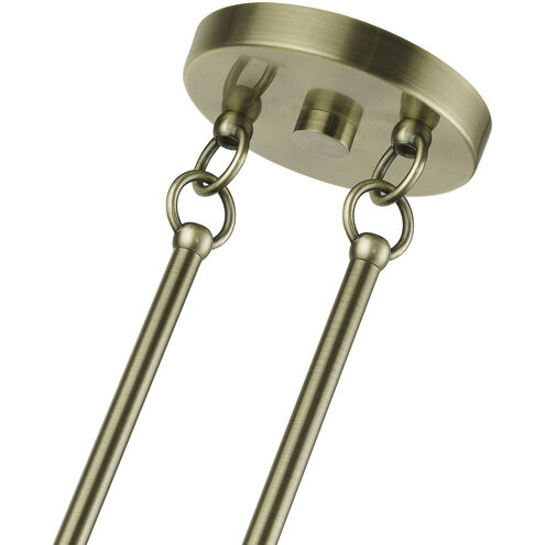 Glendon 3 Light 30 inch Antique Brass Linear Chandelier Ceiling Light