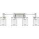 Concord 4 Light 30.75 inch Silver and Polished Nickel Bathroom Vanity Light Wall Light