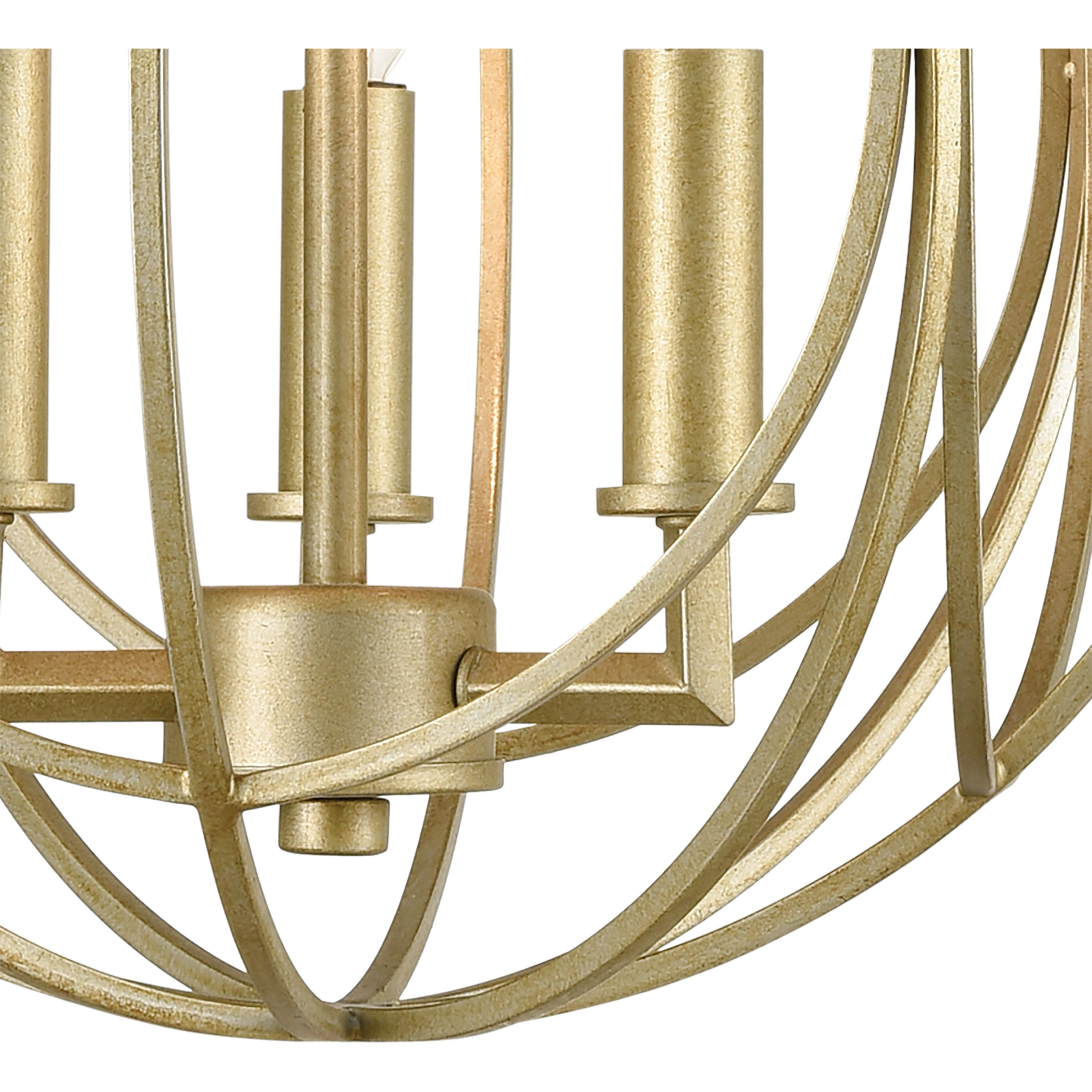 Loughton 3 Light 14 inch Golden Silver Chandelier Ceiling Light