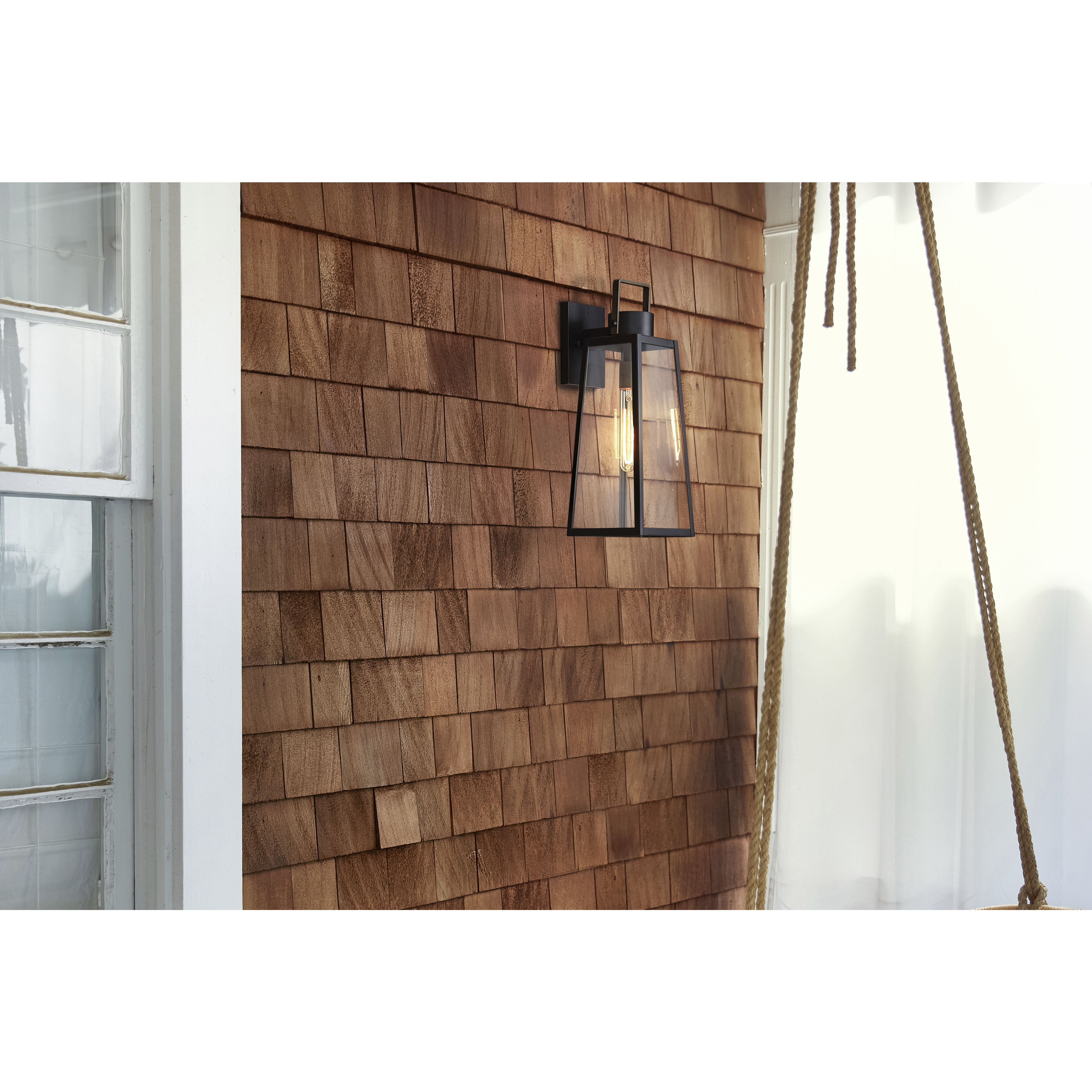 Hugh LED 25 inch Black Outdoor Wall Mount