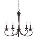 Loft 5 Light 25 inch Oil Rubbed Bronze Single-Tier Chandelier Ceiling Light
