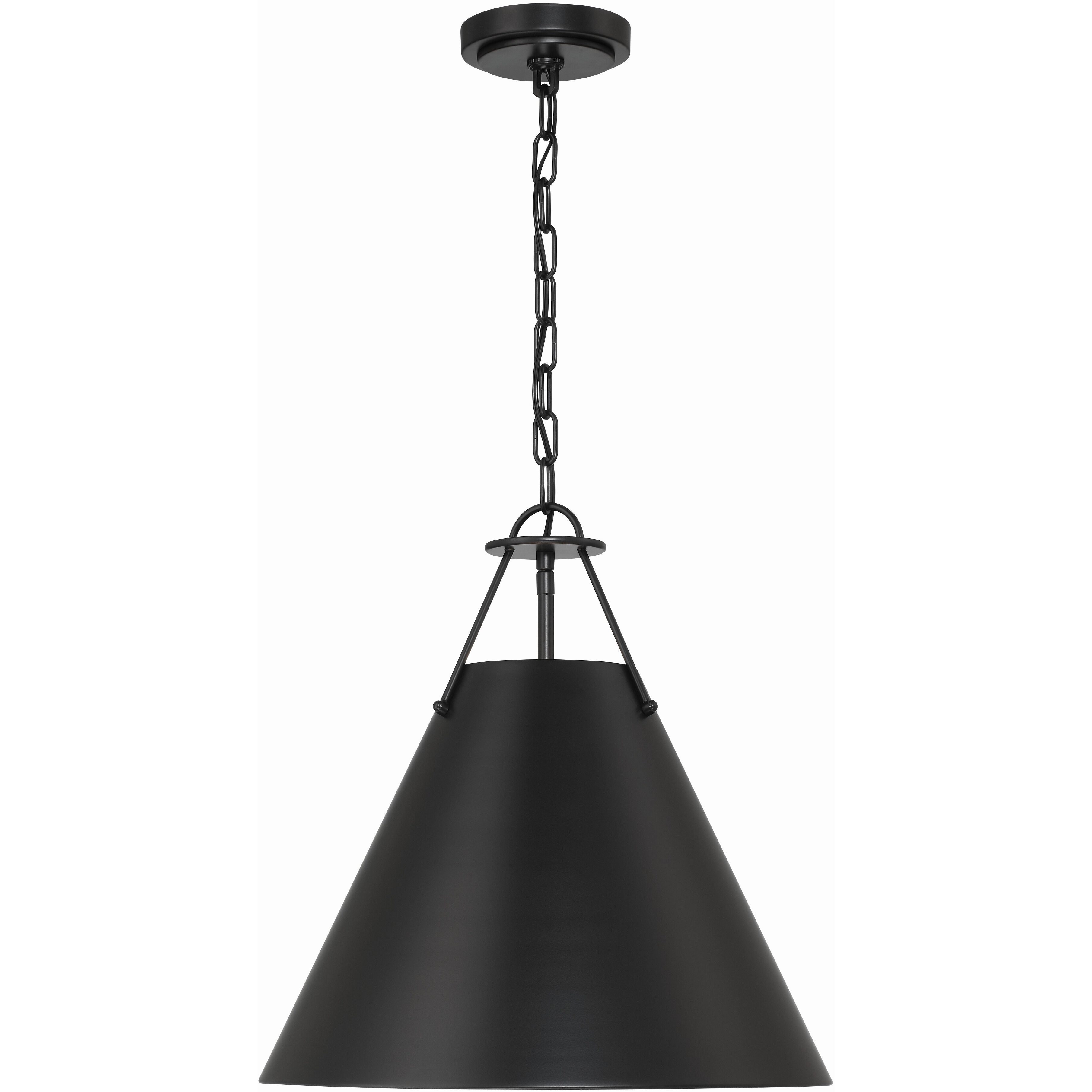 Xavier Pendant Ceiling Light in Matte Black