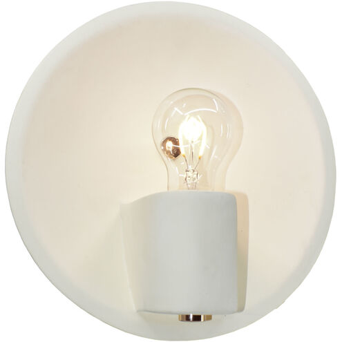 Ambiance Collection 1 Light 10.25 inch Bisque with Brushed Nickel Wall Sconce Wall Light