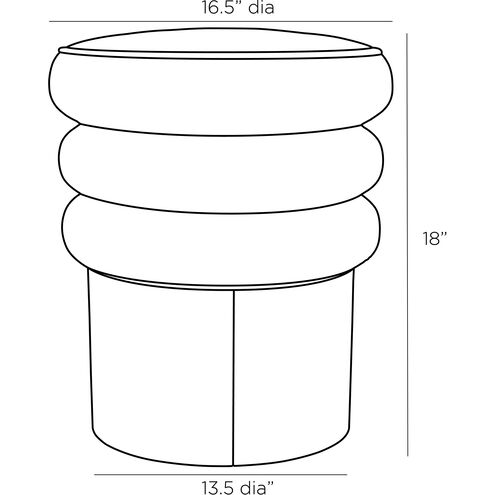 Rollo 18 inch Black Ottomon