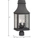 Forged Jefferson 3 Light 23 inch Charcoal Outdoor Post Light