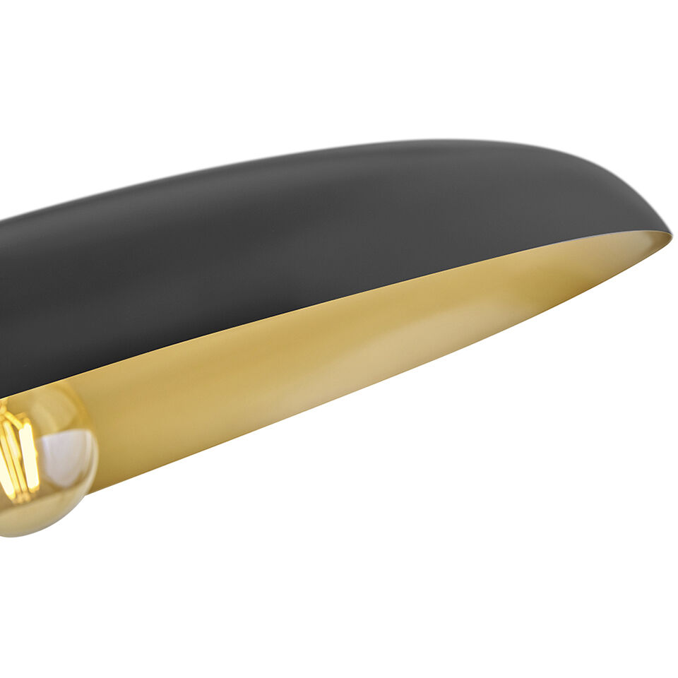 Sadie 1 Light 24 inch Lacquered Brass with Black Chandelier Ceiling Light