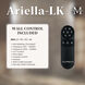 Atlas Ariella - LK 64 inch Matte Black with Matte White Blades Ceiling Fan