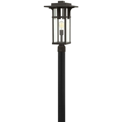 Manhattan LED 22 inch Oil Rubbed Bronze Outdoor Post Mount Lantern