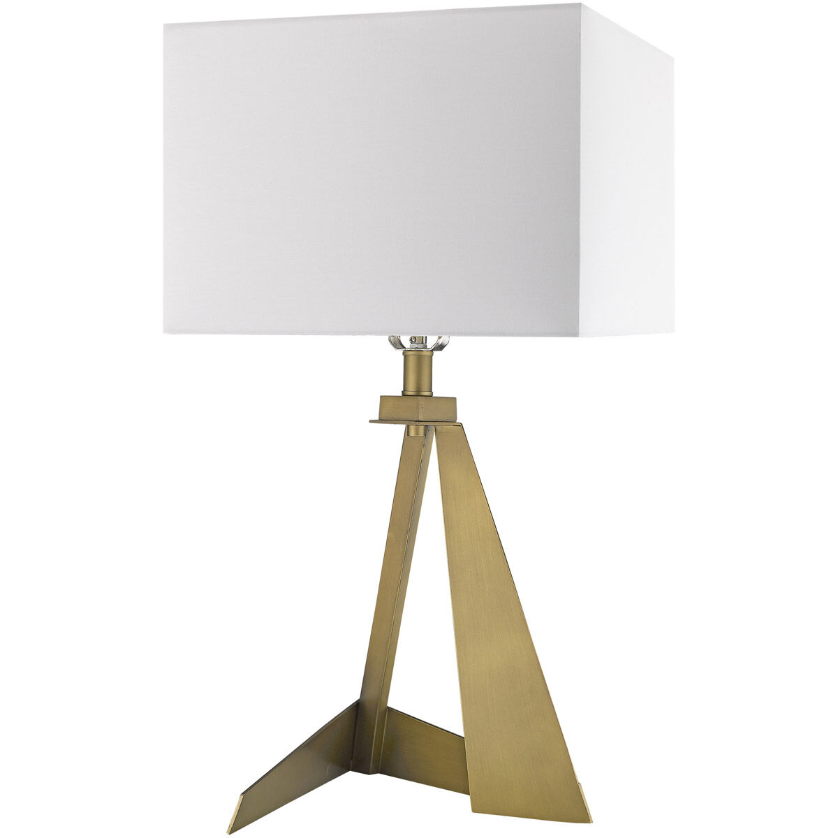 Stratos 25 inch 100.00 watt Aged Brass Table Lamp Portable Light