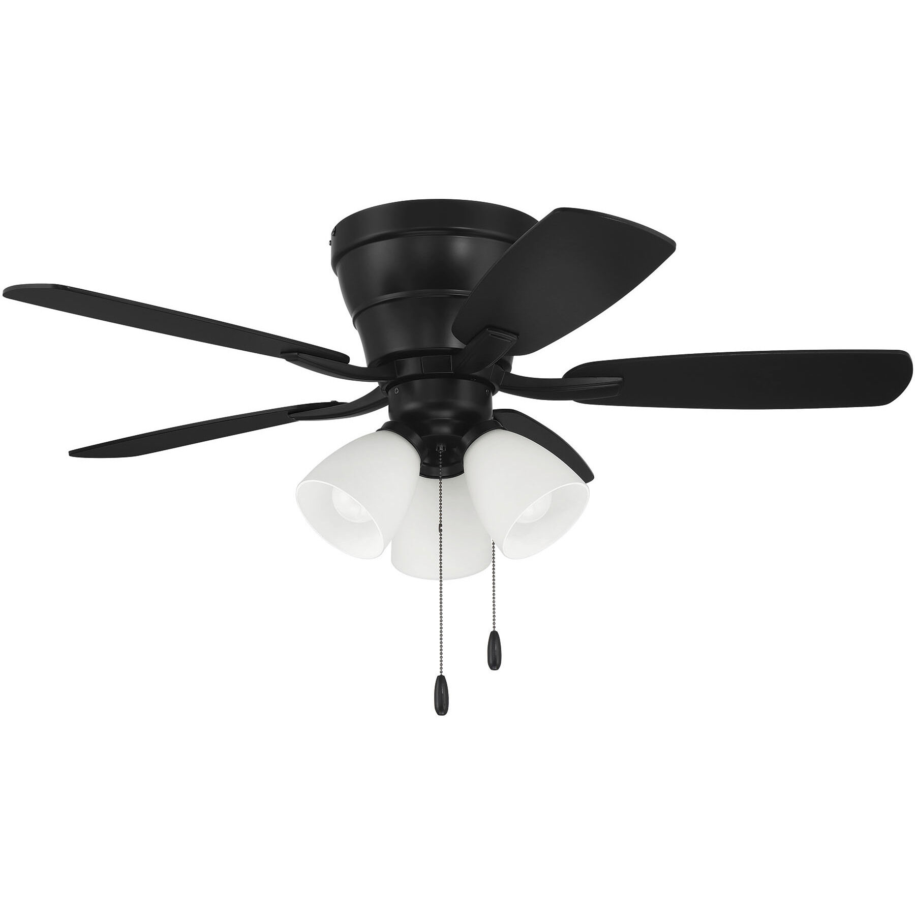 Wheeler 42 inch Flat Black with Flat Black/Greywood Blades Fan