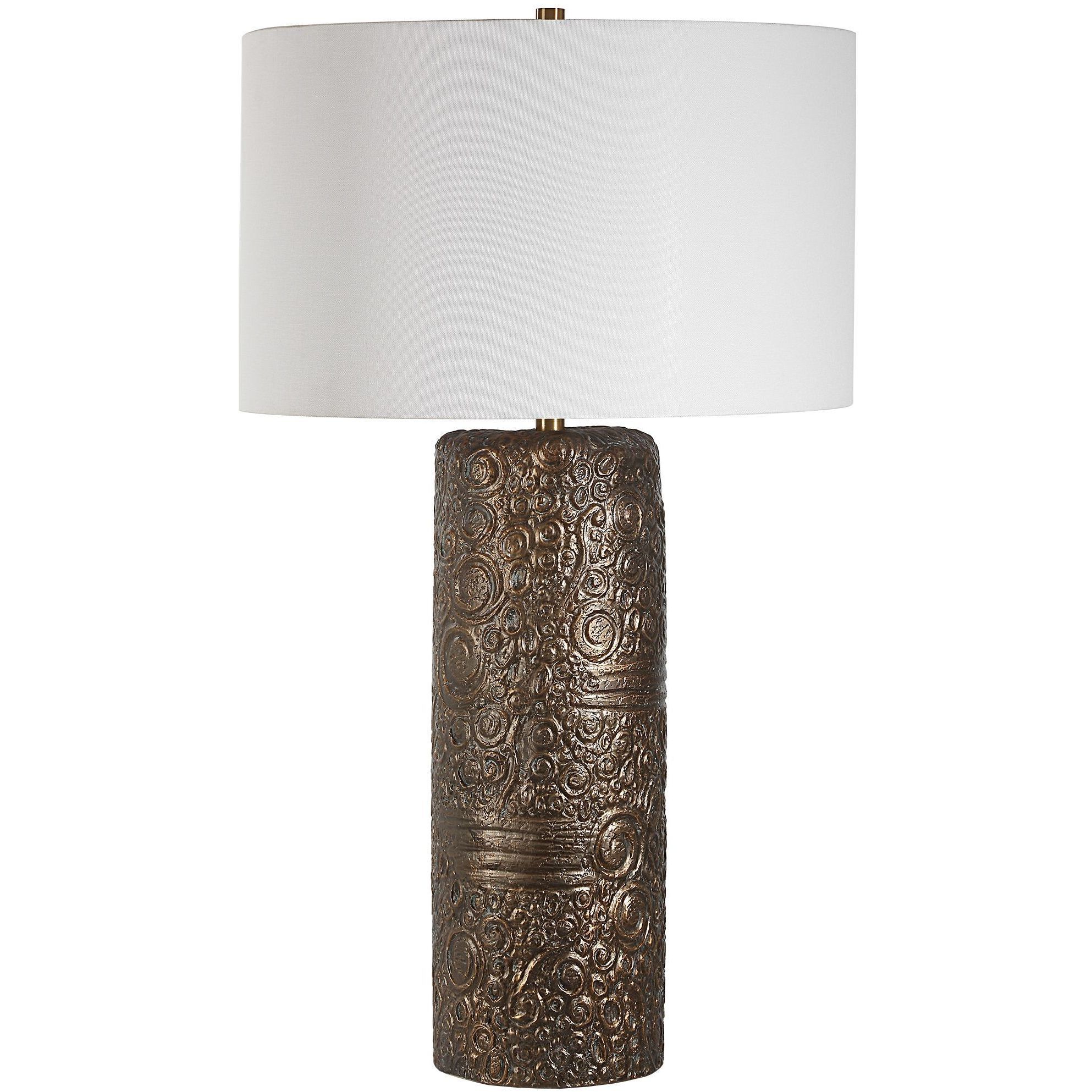 Malaga 35.5 inch 150.00 watt Distressed Aged Bronze and Brass Table Lamp Portable Light