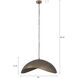 Maverick 2 Light 39 inch Antique Brass Pendant Ceiling Light