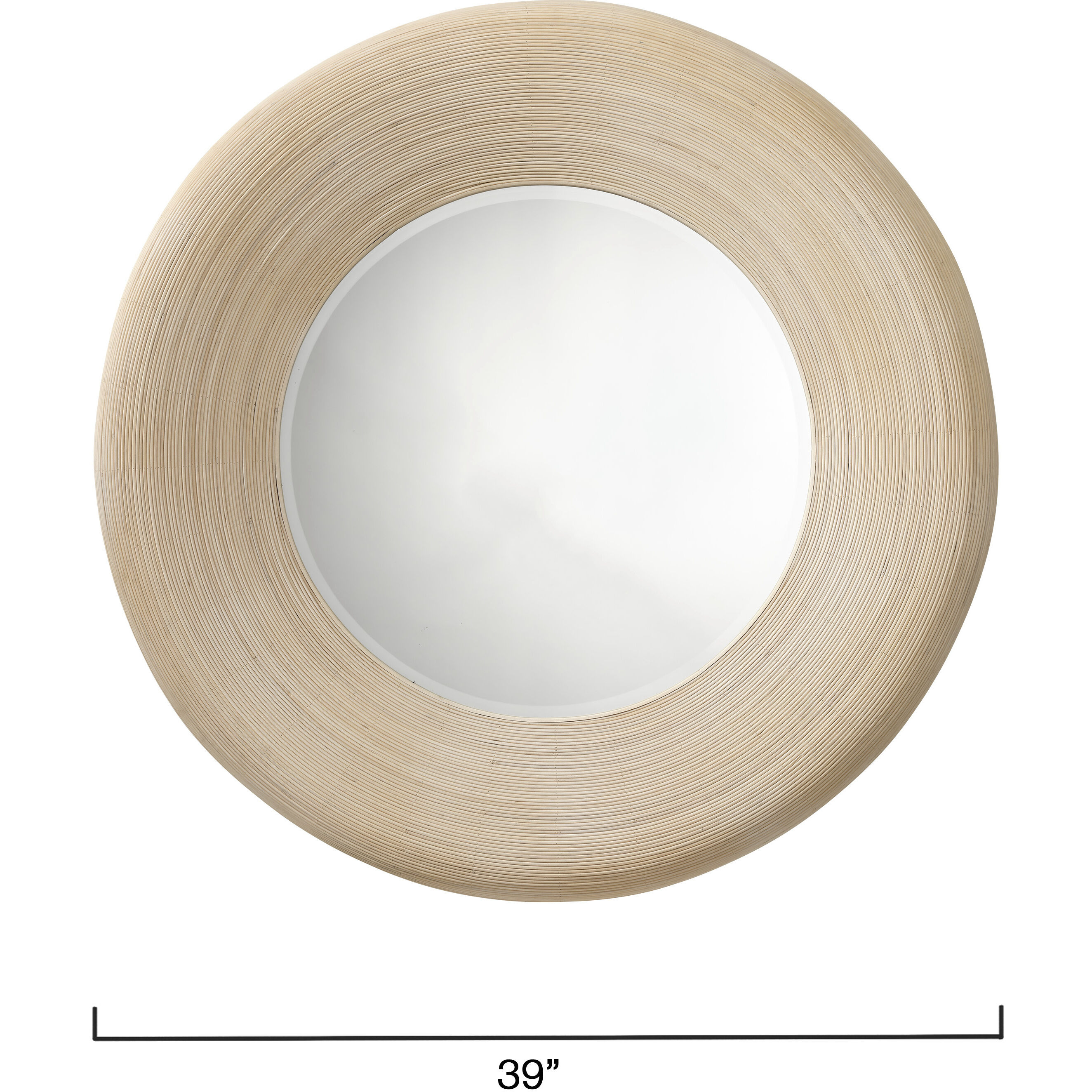 Paddock 39 X 39 inch Cream Bamboo Mirror