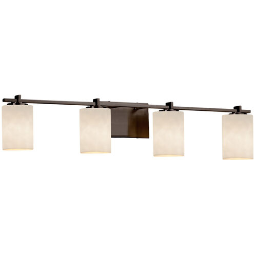 Clouds LED 34 inch Matte Black Vanity Light Wall Light in 2800 Lm LED, Cylinder with Flat Rim