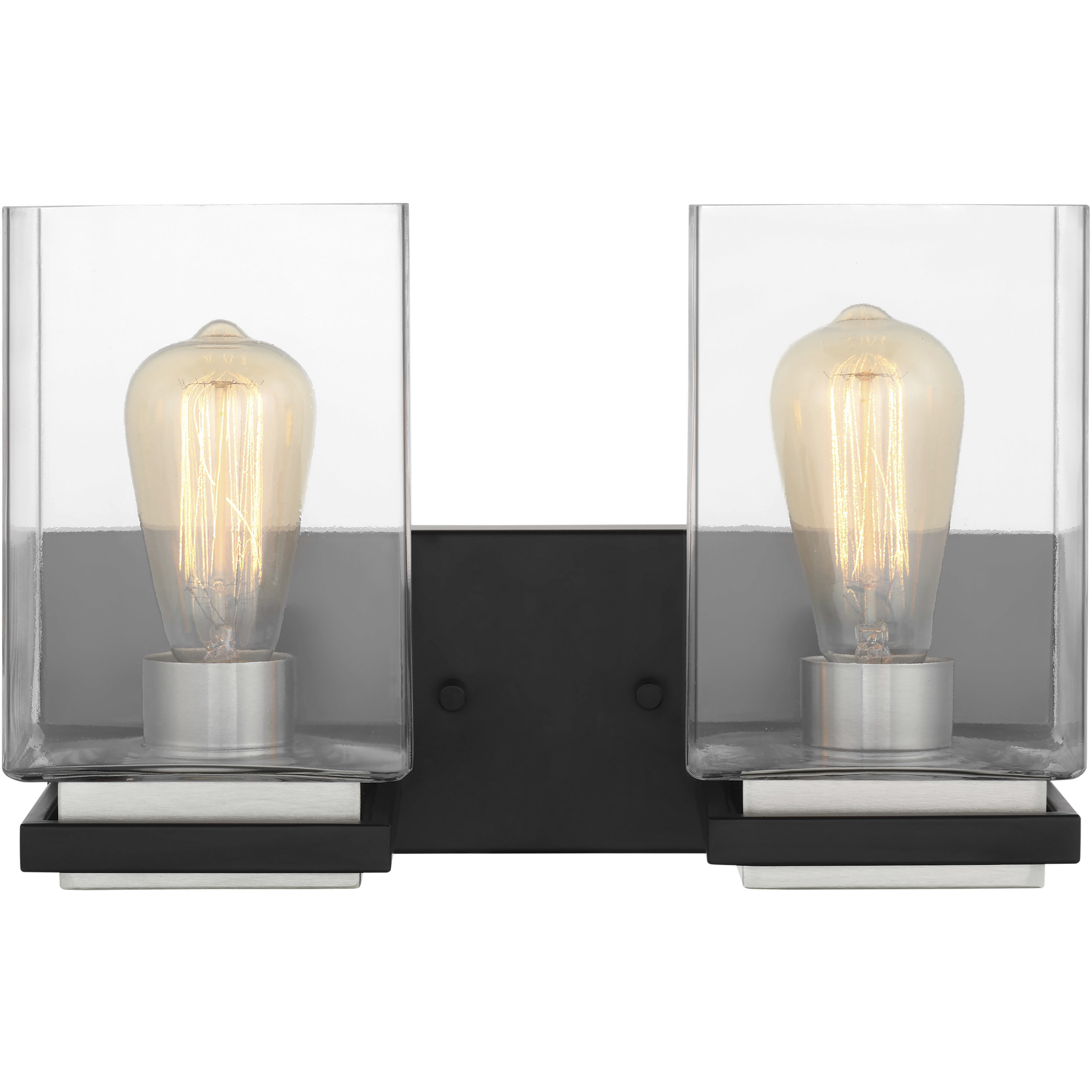 Crossroads 2 Light 14.13 inch Matte Black Bathroom Vanity Lights Wall Light