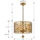 Layla 5 Light 18 inch Antique Gold Chandelier Ceiling Light