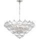 Julie Neill Caselli LED 35.5 inch Burnished Silver Leaf Basket Chandelier Ceiling Light