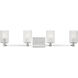 Lando 4 Light 35 inch Chrome Wall Bath Fixture Wall Light