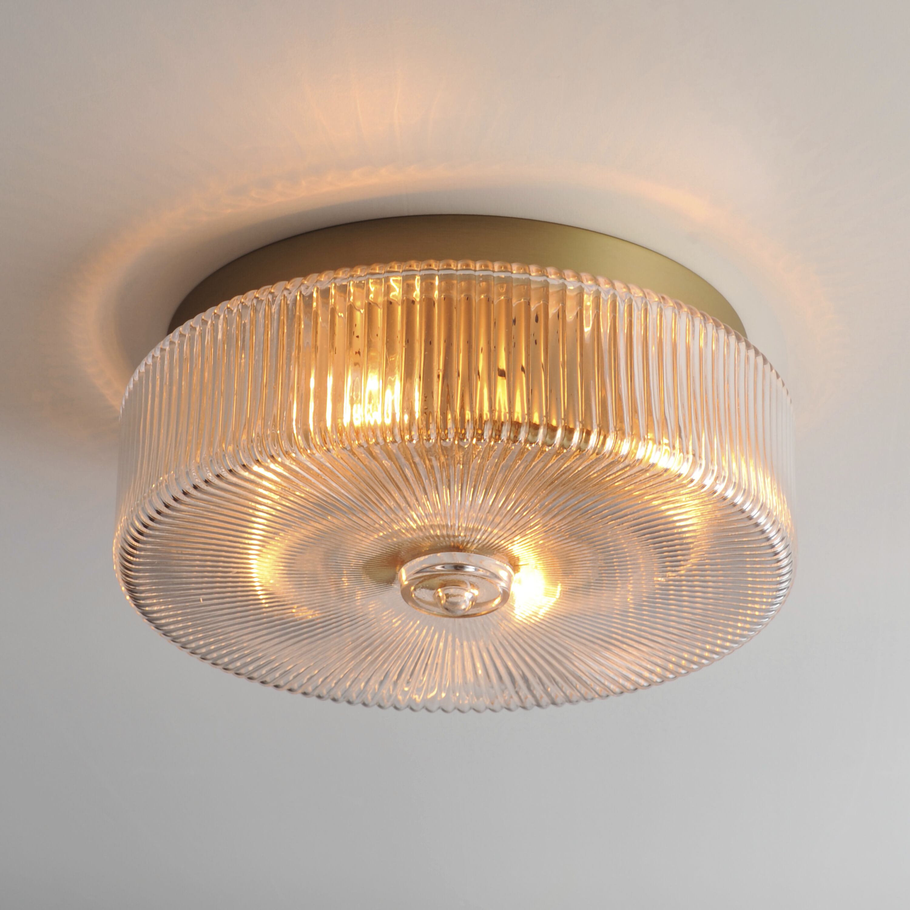 Kasbah 4 Light 15.75 inch Satin Brass Flush Mount Ceiling Light
