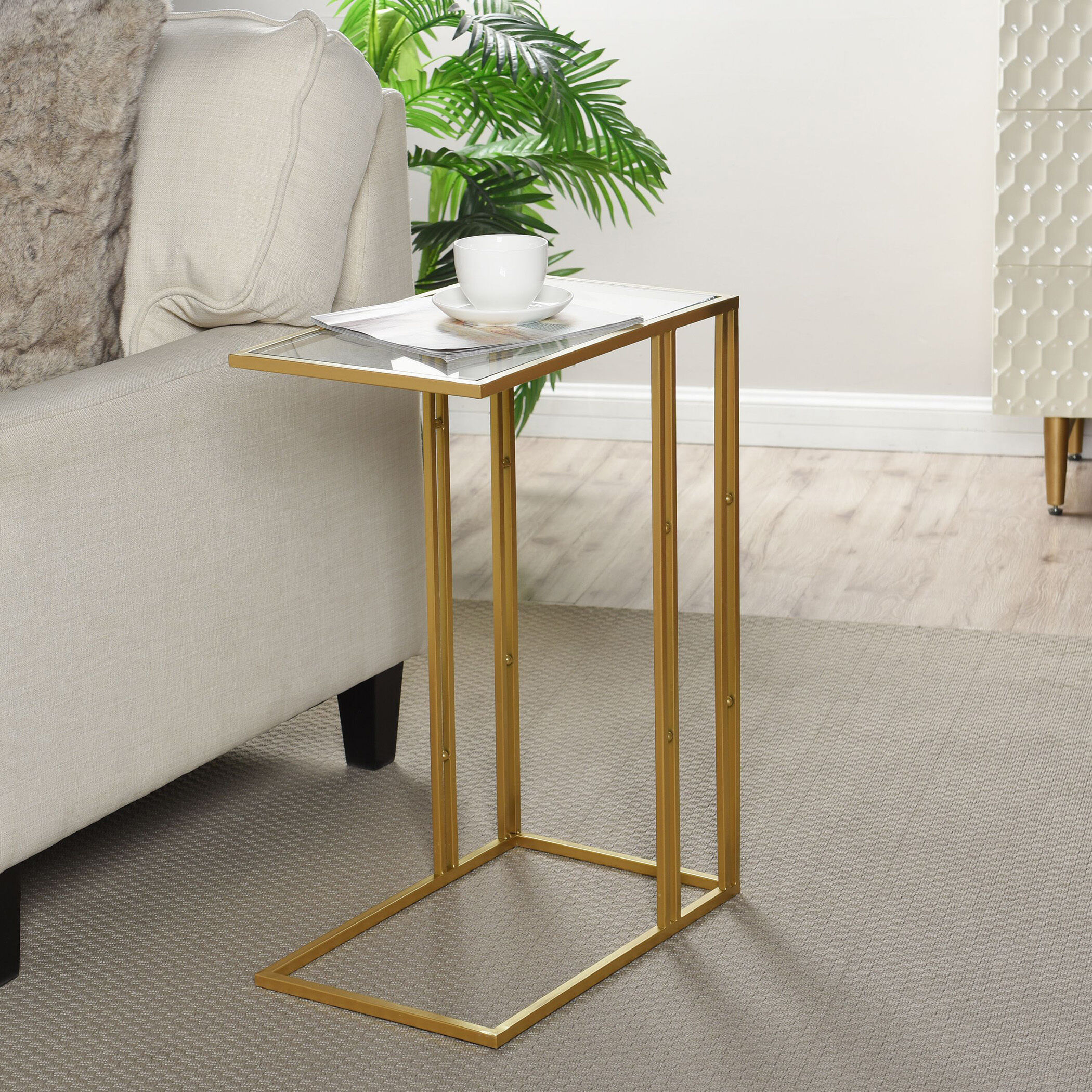 Gold c store side table