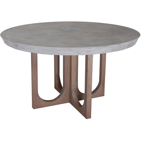 Mahanoy 54 inch Polished Concrete with Natural Dining Table