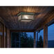 Branford 2 Light 10.25 inch Verde Green Outdoor Semi Flush in Seedy Glass, Brass Traditions by InnovationsLighting