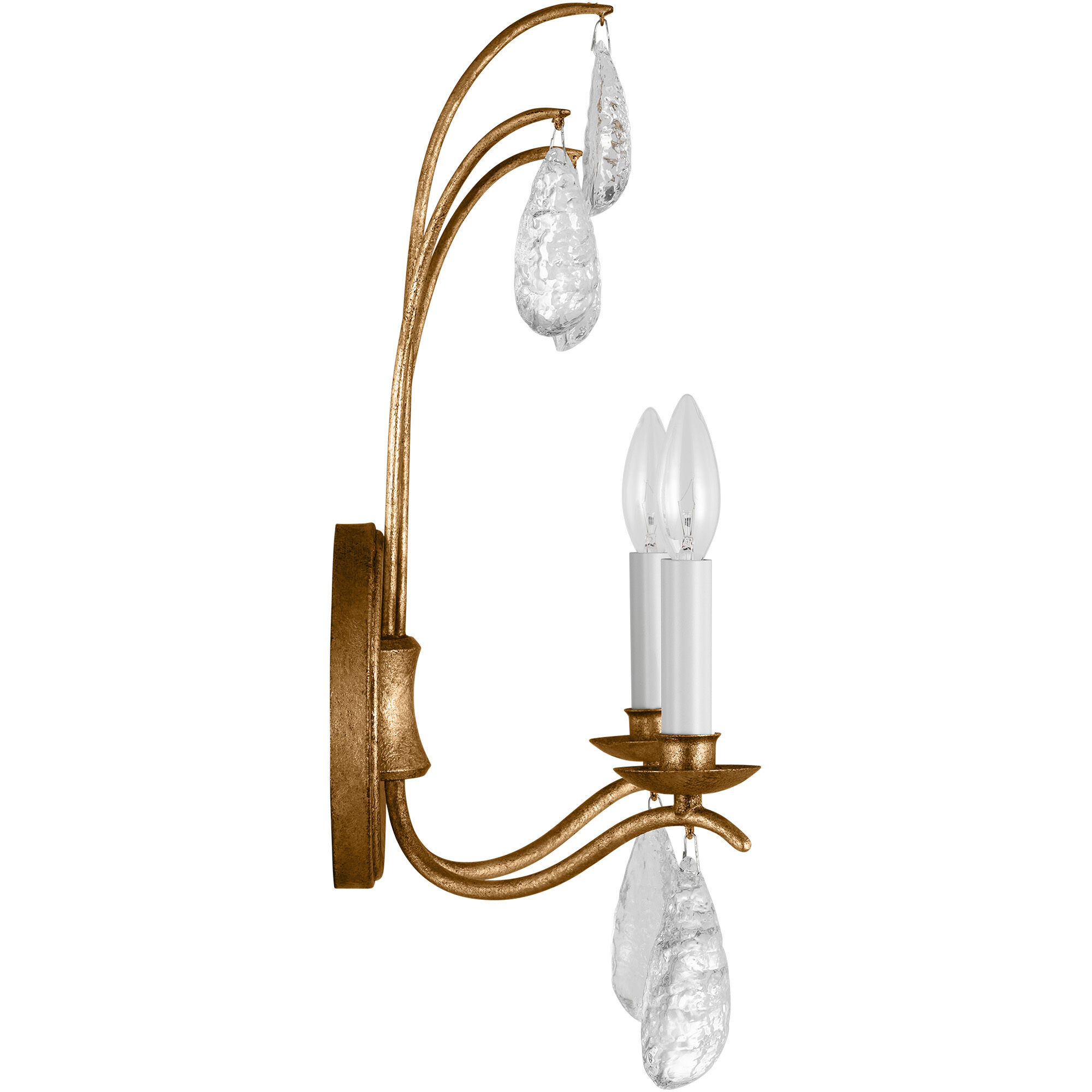 C&M by Chapman & Myers Shannon Wall Sconce Wall Light in Antique Gild