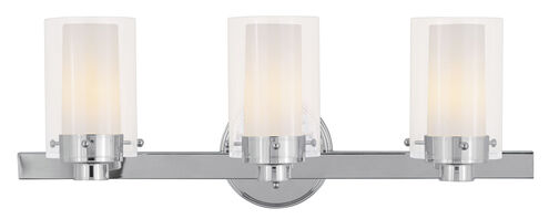 Manhattan 3 Light 23 inch Polished Chrome Bath Vanity Wall Light