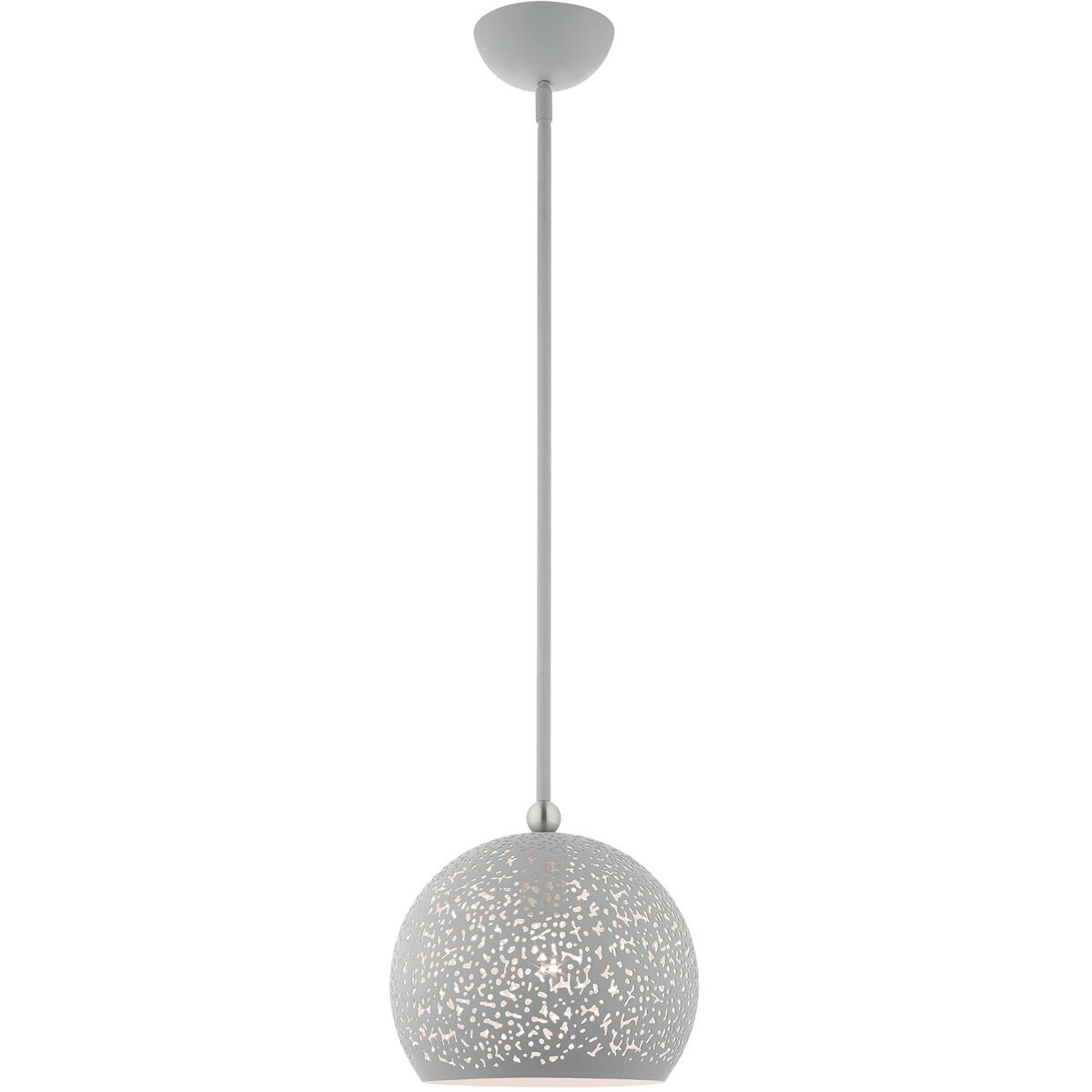 Charlton 1 Light 10 inch Nordic Gray with Brushed Nickel Accents Pendant Ceiling Light