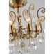 Canada 6 Light 16 inch Antique Brass Chandelier Ceiling Light, Gold Frame