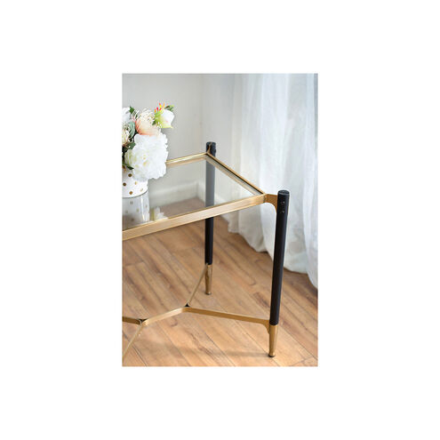 Park View 24 X 24 inch Black and Gold Table