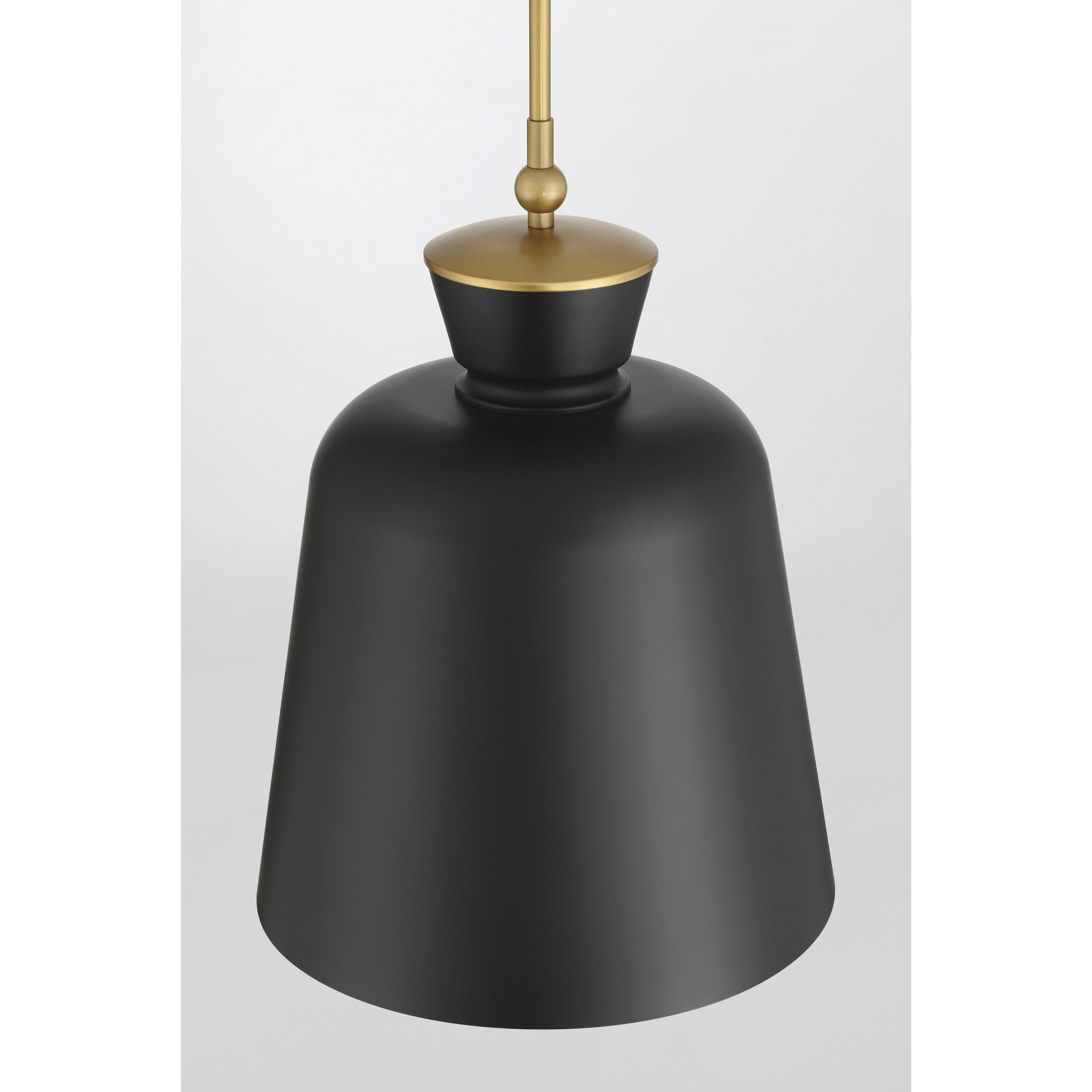 Holloway 1 Light 15 inch Legacy Brass and Dark Matte Black Pendant Ceiling Light
