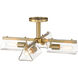 Latitude 4 Light 24 inch Brushed Gold Chandelier Ceiling Light