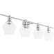 Gene 4 Light 38 inch Chrome Wall sconce Wall Light