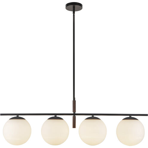 Alora Mood Zuri Linear Pendant Ceiling Light in Matte Black