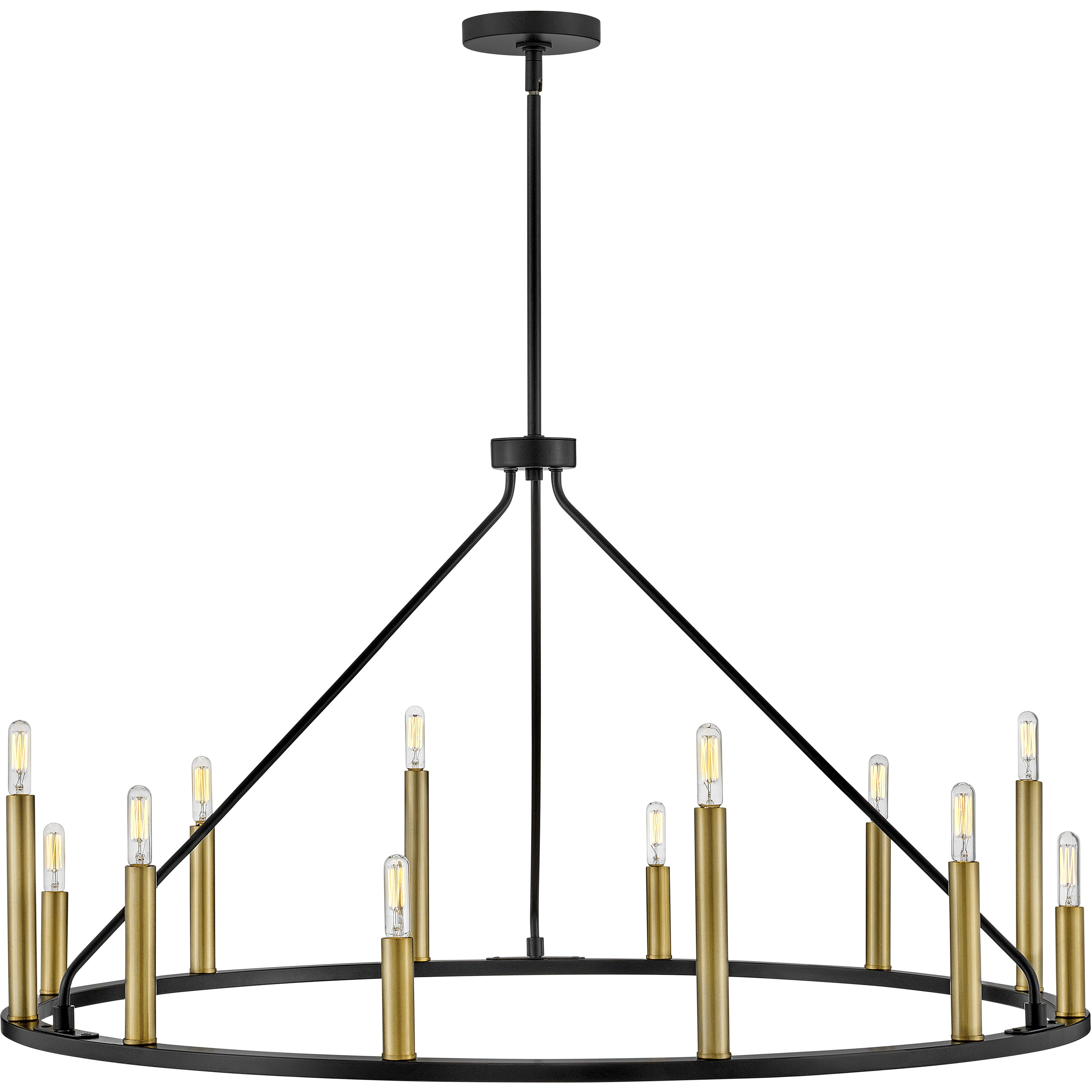 Lazlo LED 38 inch Black Chandelier Ceiling Light