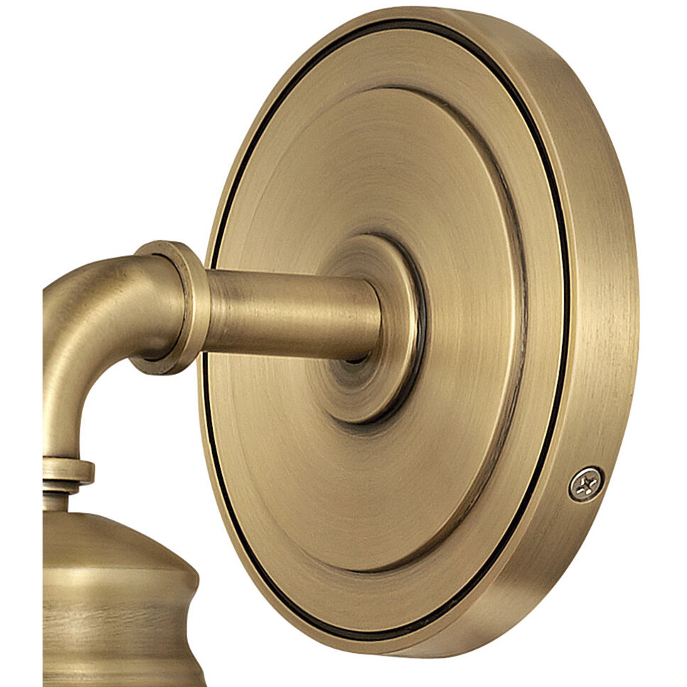 Fritz 1 Light 6.5 inch Heritage Brass Vanity Light Wall Light