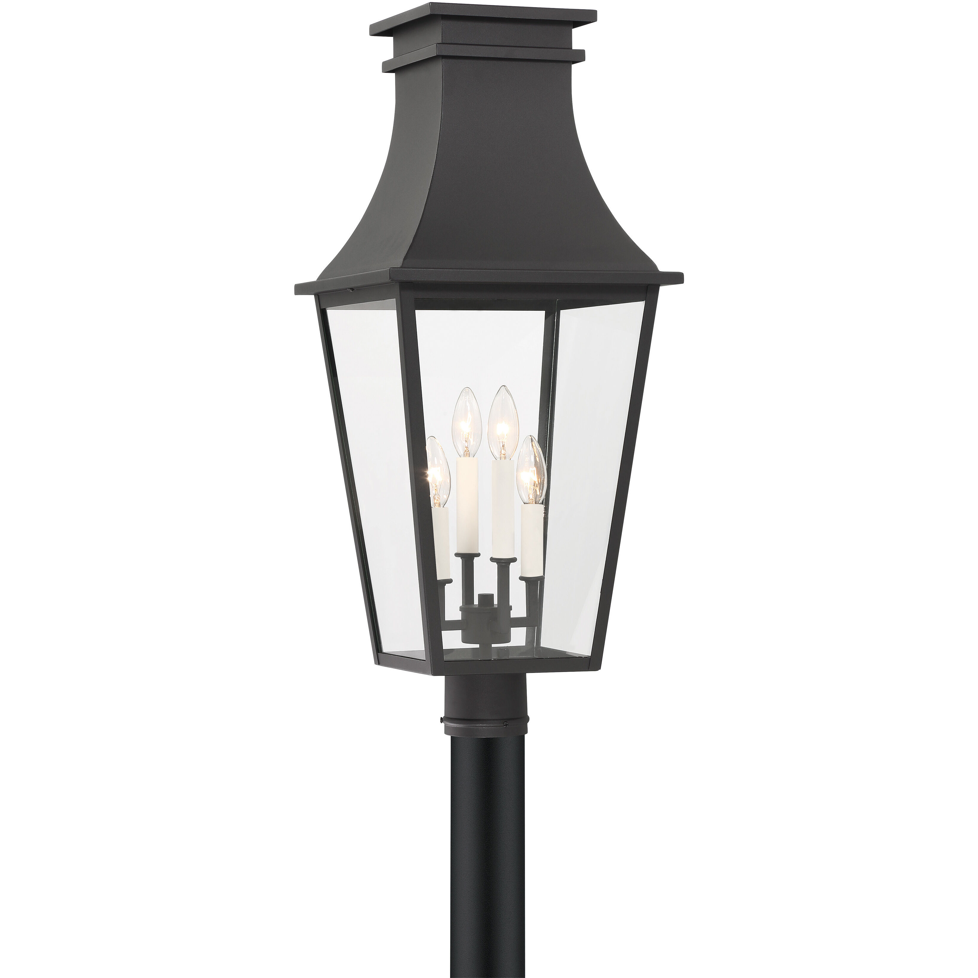 Gloucester 4 Light 28 inch Sand Coal Outdoor Post Mount, The Great Outdoors