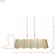 Peep Show 6 Light 42 inch Sunwashed Silver and Brushed Sienna Linear Pendant Ceiling Light