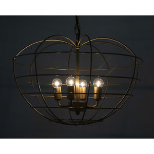Mo 4 Light 19.5 inch Antique Brass Pendant Ceiling Light