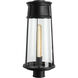 Cone 1 Light 19.75 inch Matte Black with Clear Outdoor Post Light