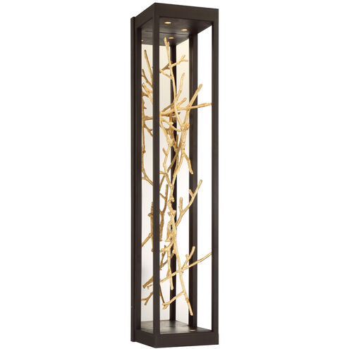 Aerie LED 30 inch Gold and Black Outdoor Wall Sconce