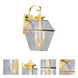 Westover 2 Light 16.5 inch Polished Brass Outdoor Wall Lantern