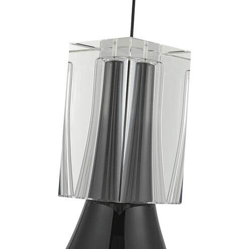 Floe LED 8 inch Glossy Black Pendant Ceiling Light